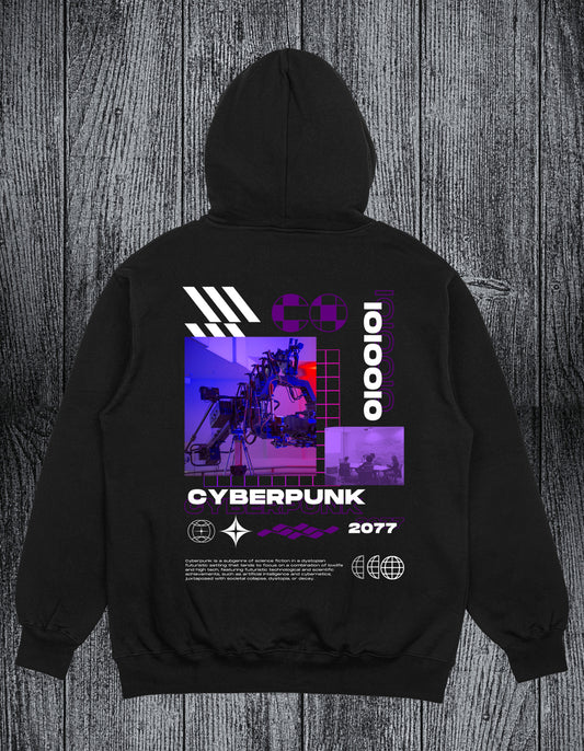 Hoodie Cyberpunk Negro